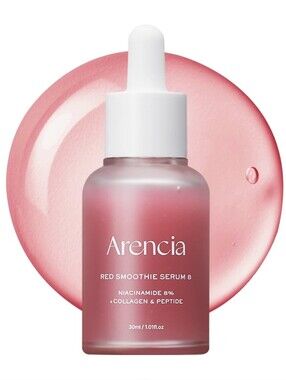 Arencia Red Collagen + Peptide Smoothie Serum, 8% Niacinamide, Vitamin C NIB
